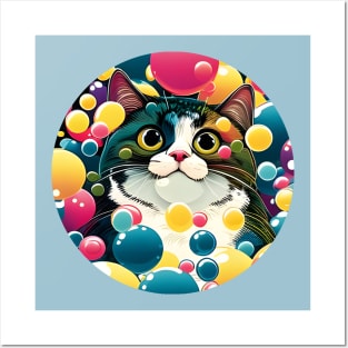 Funny Chonk Meme Cat Bubble - Cat Lover Posters and Art